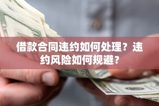 济南借款合同违约如何处理？违约风险如何规避？
