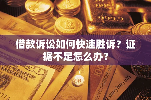 济南借款诉讼如何快速胜诉？证据不足怎么办？