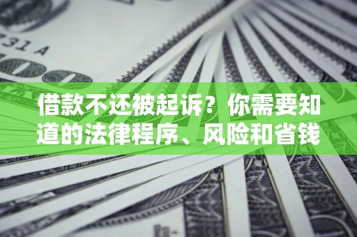 济南借款不还被起诉？你需要知道的法律程序、风险和省钱技巧