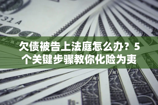济南欠债被告上法庭怎么办？5个关键步骤教你化险为夷